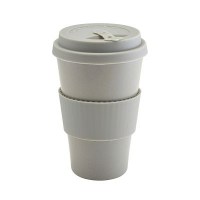 Grey Reusable Bamboo Fibre Coffee Cup 35cl / 12.25oz
